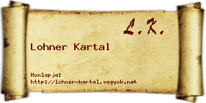 Lohner Kartal névjegykártya